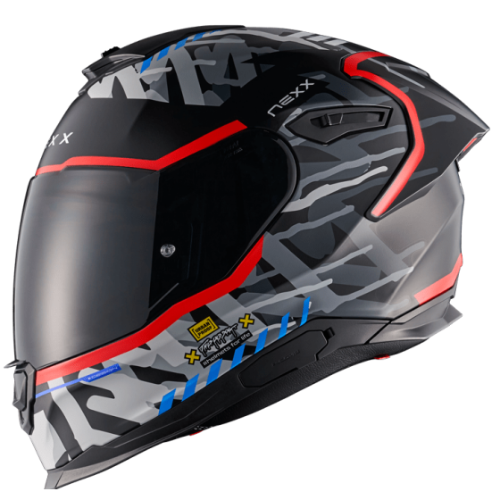 Каска NEXX Y100R URBANGRAM BLACK RED MATT