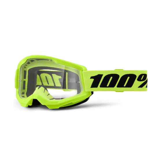 Детски мотокрос очила 100% STRATA2 Neon Yellow