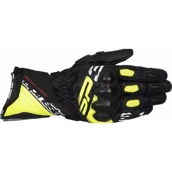 КОЖЕНИ РЪКАВИЦИ ALPINESTARS SP-3 BLK/FLUO YEL/WHT