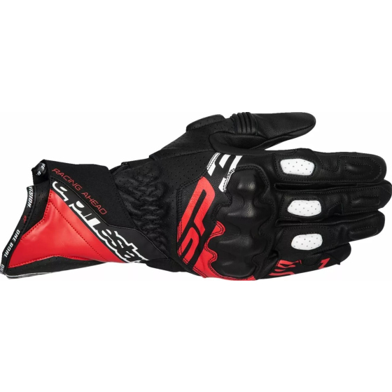 КОЖЕНИ РЪКАВИЦИ ALPINESTARS SP-3 BLK/BRT RD/WHT
