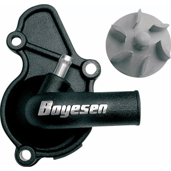 Комплект капак на водната помпа и работно колело BOYESEN COVER WATER PUMP RMZ450 Black