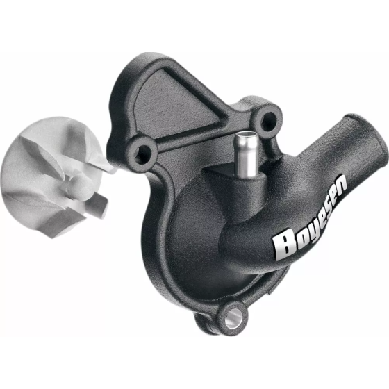 Комплект капак на водната помпа и работно колело BOYESENCOVER WATER PUMP KX450F Black