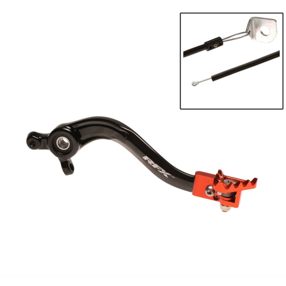 Заден лост за спирачка RFX Pro FT Rear Brake Lever (Black/Orange) Ktm SX 125/250/350/450 2016