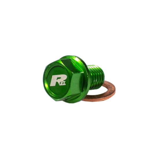 Пробка за масло RFX Pro Magnetic Drain Bolt (Green) [M10 x 22mm x 1.5] - Kawasaki KXF450/450R
