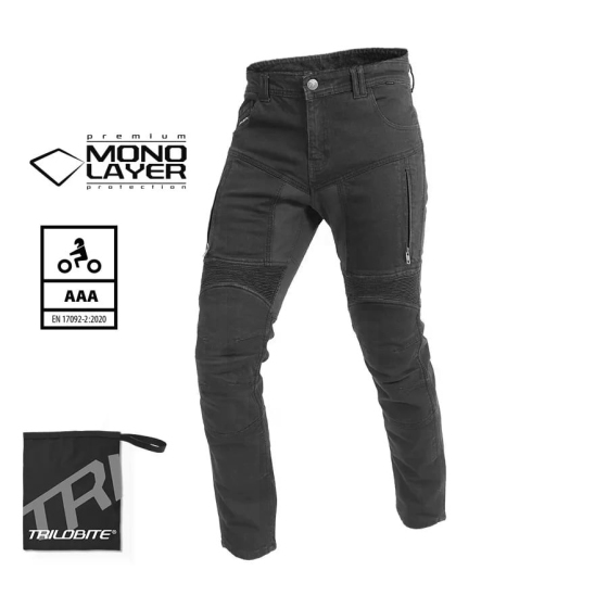 Мото дънки TRILOBITE 2461 PARADO MONOLAYER AAA BLACK SHORT