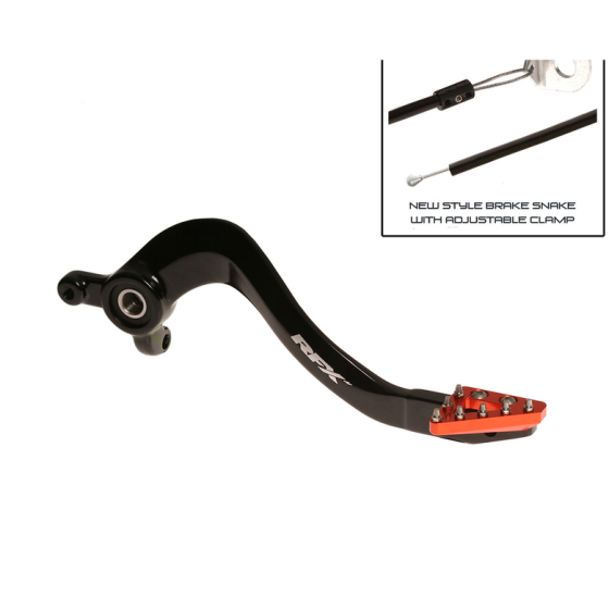 Заден лост за спирачка RFX Pro ST Rear Brake Lever (Hard Anodised Black/Orange) - KTM85