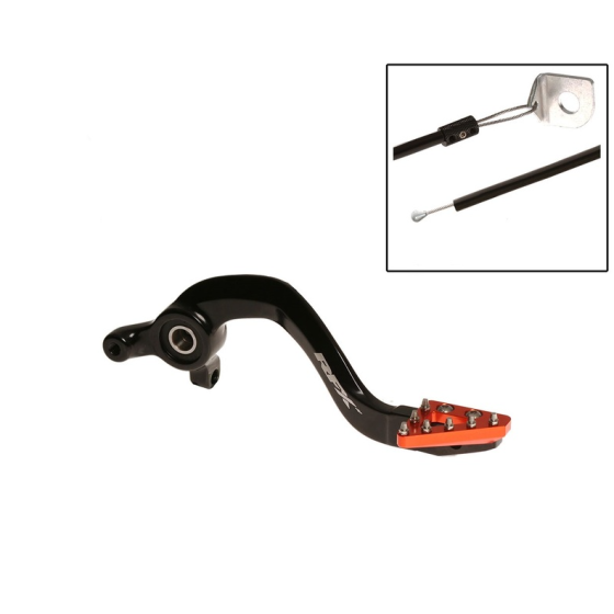 Заден лост за спирачка RFX Pro ST Rear Brake Lever (Hard Anodised Black/Orange) - KTM65
