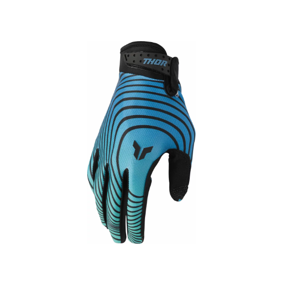 Mотокрос ръкавици THOR LAUNCHMODE IDENTITY TEAL/BLACK