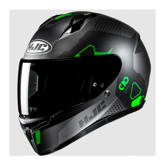 Каска HJC C10 Aspa GREY/GREEN MC4SF