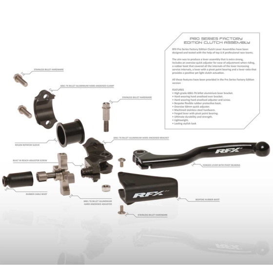 Комплект болтове за съединител RFX Pro Clutch Assembly Replacement Bolt Set (4Pc) (Pivot Bolt And Nut + Bracket Bolts)