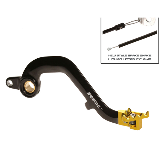 Заден лост за спирачка RFX Pro FT Rear Brake Lever (Black/Yellow) - Suzuki RM250 01-08