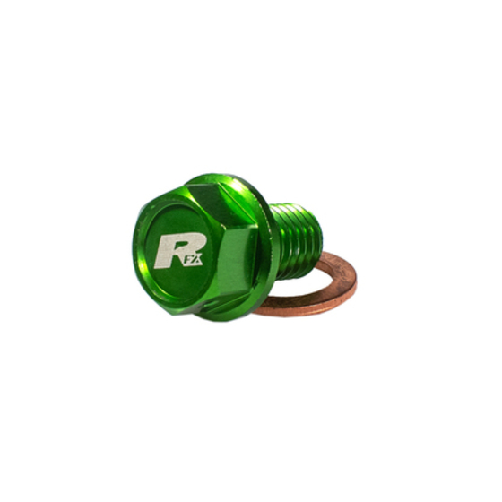 Пробка за масло RFX Pro Magnetic Drain Bolt (Green) [M8 x 16mm x 1.5] - Kawasaki KXF250/450