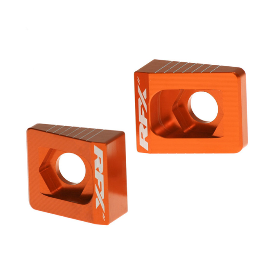 Блок втулка за задна ос RFX Pro Rear Axle Adjuster Blocks (Orange) - KTM 65 02-15