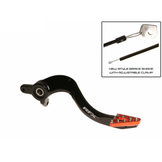 Заден лост за спирачка RFX Pro ST Rear Brake Lever (Hard Anodised Black/Orange) - KTM SX/SX-F 125-525