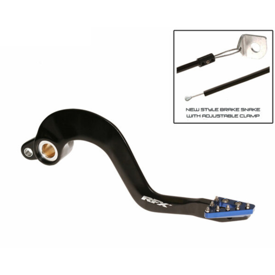 Заден лост за спирачка RFX Pro ST Rear Brake Lever (Hard Anodised Black/Blue) - Yamaha YZ125/250