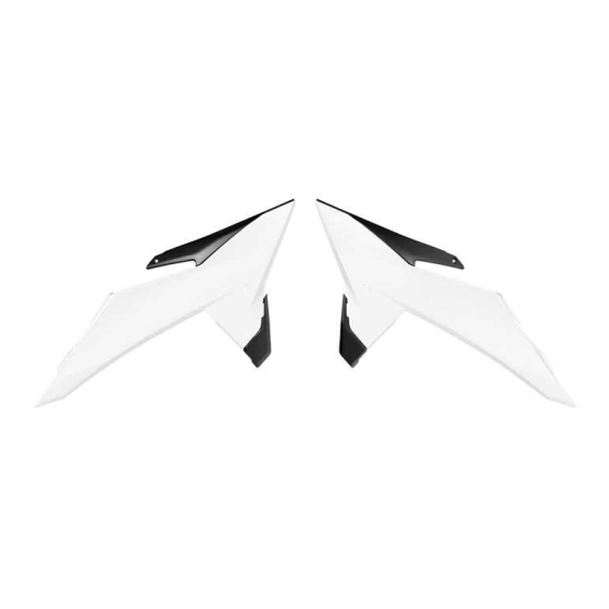 Пластмасови капаци за радиатор RACETECH Radiator Covers (White) KTM 25-26