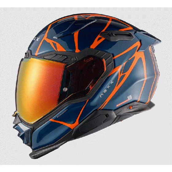 Каска NEXX X.WST3 B-SIDE BLUE TEAL/ORANGE