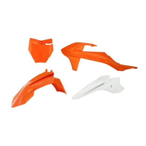 Комплект пластмаси RACETECH Plastic Kit 4 pcs KTM SX 50 16-23 (Orange/White)