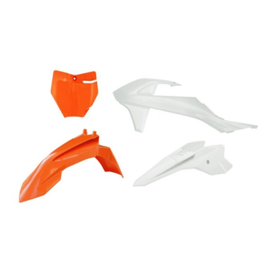 Комплект пластмаси RACETECH Plastic Kit 4 pcs KTM SX 50 16-23 (Orange/White)
