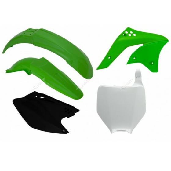Комплект пластмаси RACETECH Plastic Kit OEM Colour (2008) Green/Black Kawasaki KX-F250 06-08