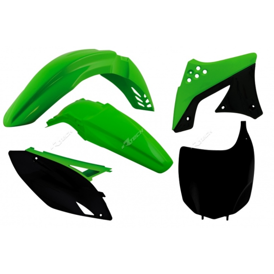 Комплект пластмаси RACETECH Plastic Kit OEM Colour (2012) Green/Black Kawasaki KX-F250 09-12