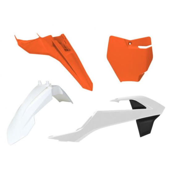 Комплект пластмаси RACETECH Plastic Kit 4 pcs KTM SX 65 16-24 (White/Orange)