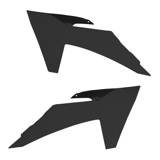 Пластмасови капаци за радиатор RACETECH Radiator Scoops KTM 23-24 (Black)