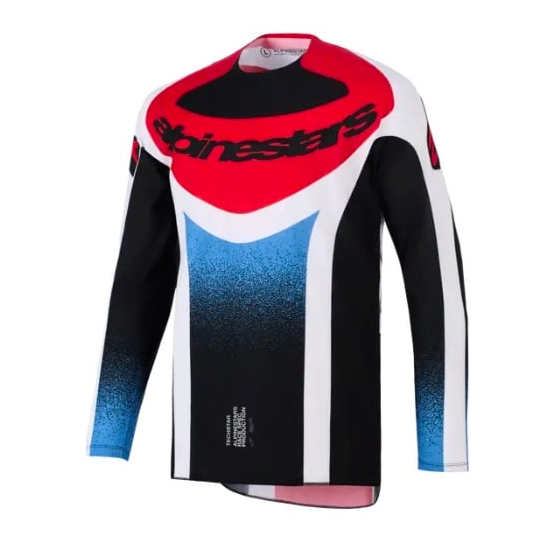 Мотокрос джърси Alpinestars TECHSTAR KNIF BLACK WHITE RED