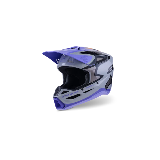 Мотокрос каска ALPINESTARS SM3 JETTSON GRAY/PUR/BLK