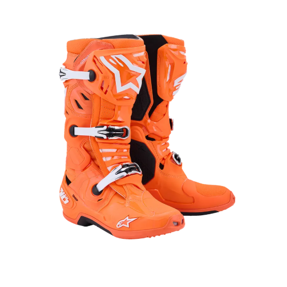 Мотокрос ботуши ALPINESTARS TECH 10 SUPERVENTED ORG FL/BLK/WHT