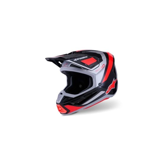 Мотокрос каска ALPINESTARS SM7 RISE BLK/RD/SILV