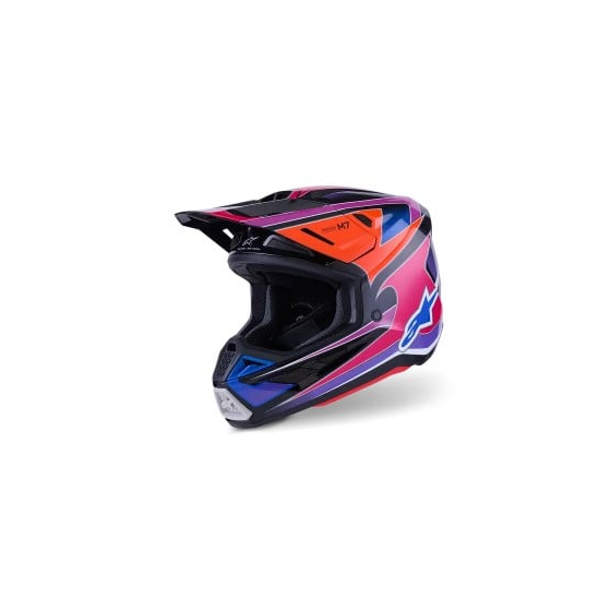 Мотокрос каска ALPINESTARS SM7 FUSE BLU/PU/PINK