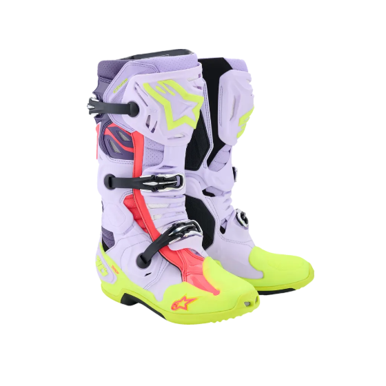 Мотокрос ботуши ALPINESTARS TECH 10 S-VENTED PURPLE/YELLOW/DIVA PINK