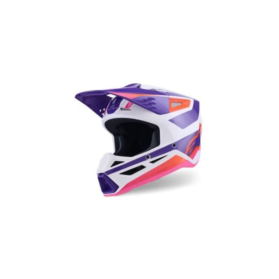Мотокрос каска ALPINESTARS SM3 HEAT WHT/PU/PINK