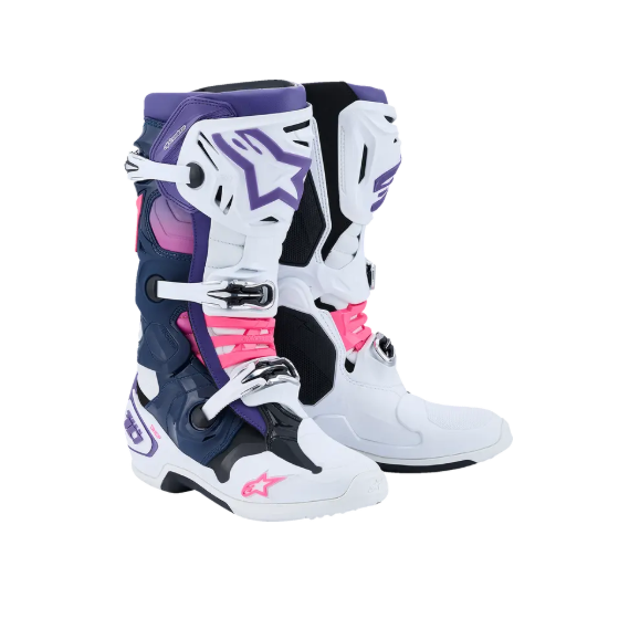 Мотокрос ботуши ALPINESTARS TECH 10 WHIT/VIOLET/NAVY/PINK