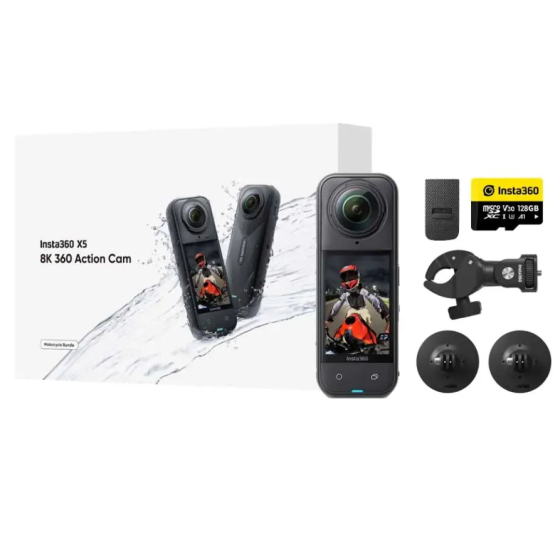 Екшън камера Insta360 X5 360° 8K MOTORCYCLE BUNDLE