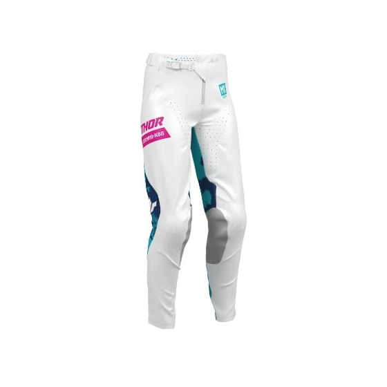 Дамски мотокрос брич THOR WMN LAUNCHMODE BLEACH WHT/AQ
