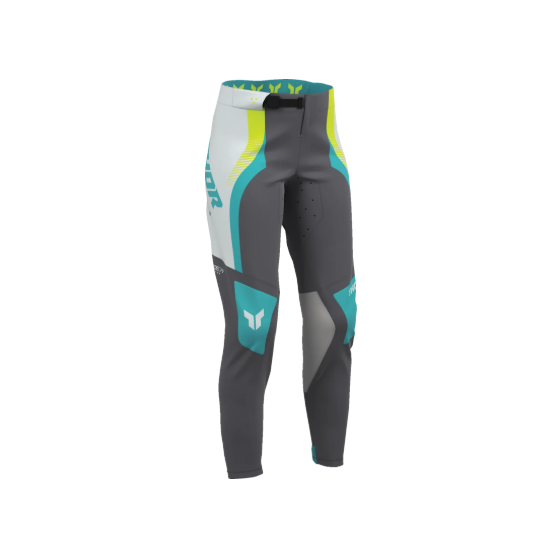 Дамски мотокрос брич THOR SPORTMODE VELOCITY GREY/AQUA