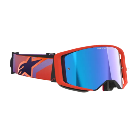 Мотокрос очила ALPINESTARS SUPERTECH VISION CORP CORAL/PURPLE MIRROR BLUE