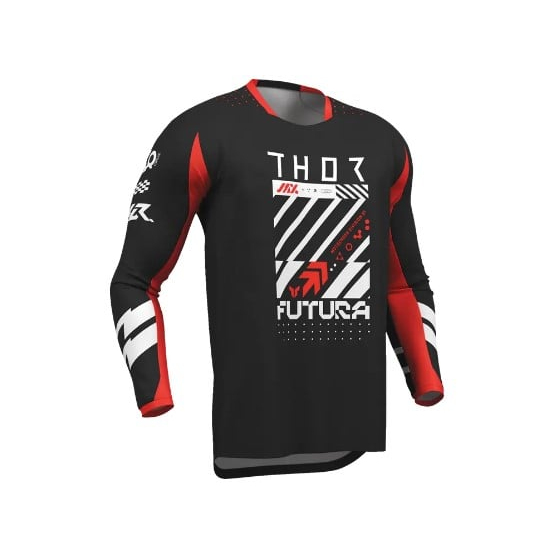Мотокрос джърси THOR LAUNCHMODE FUTURA BLK/RED