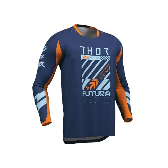 Мотокрос джърси THOR LAUNCHMODE FUTURA NV/ORG