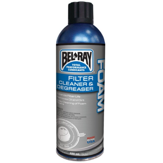 Спрей за почистване на въздушен филтър Bel-Ray FOAM FILTER CLEANER &amp; DEGREASER 400ML