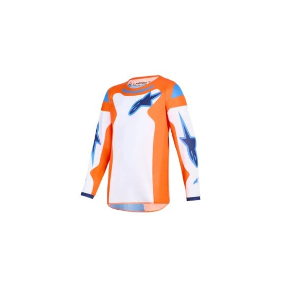 Детско мотокрос джърси Alpinestars FLUID GRID ORAN/BLUE