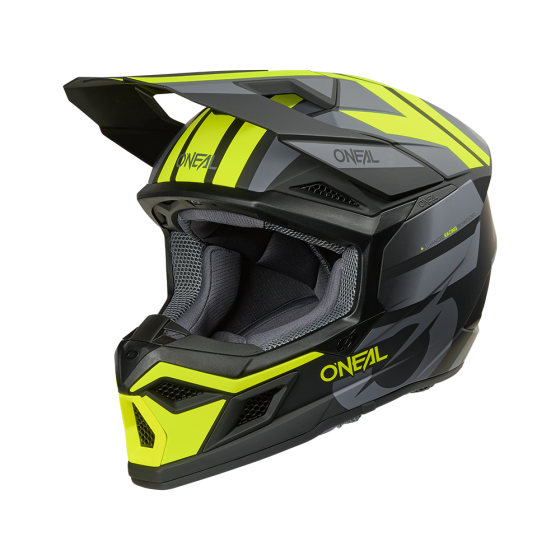 Мотокрос каска O'NEAL 3SERIES RIDE BLACK/GRAY/NEON YELLOW V.26