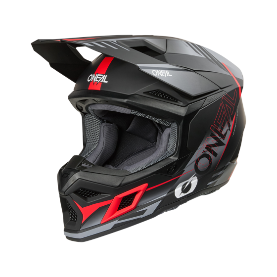 Мотокрос каска O'NEAL 3SERIES HAZE BLACK/GRAY/RED V.26