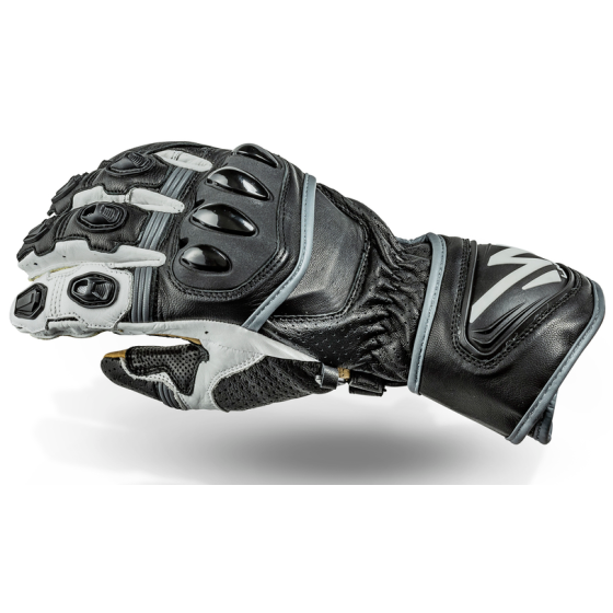 Кожени мото ръкавици Lindstrands Bergby Black/White