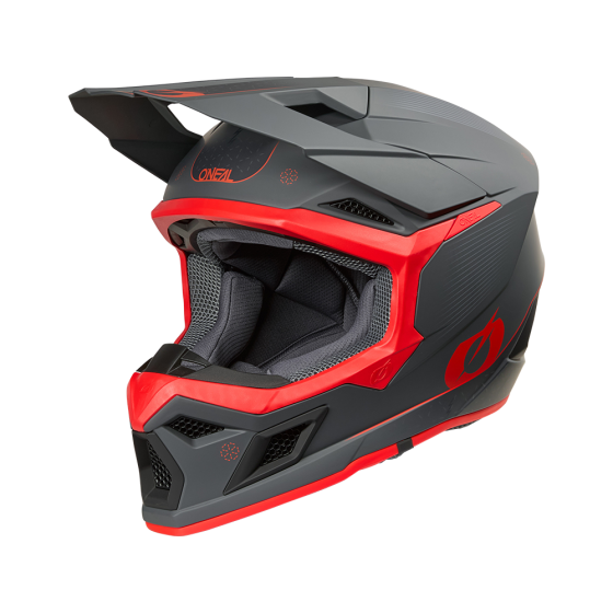 Мотокрос каска O'NEAL 3SERIES E-STROKE GRAY/RED V.26