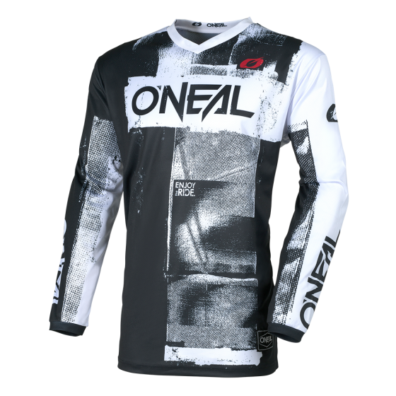 Мотокрос блуза O`NEAL ELEMENT ROLLER BLACK/WHITE V.26