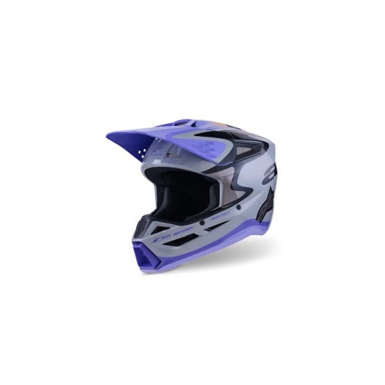 Детска мотокрос каска ALPINESTARS SM3 JETTSON GRAY/PUR/BLK