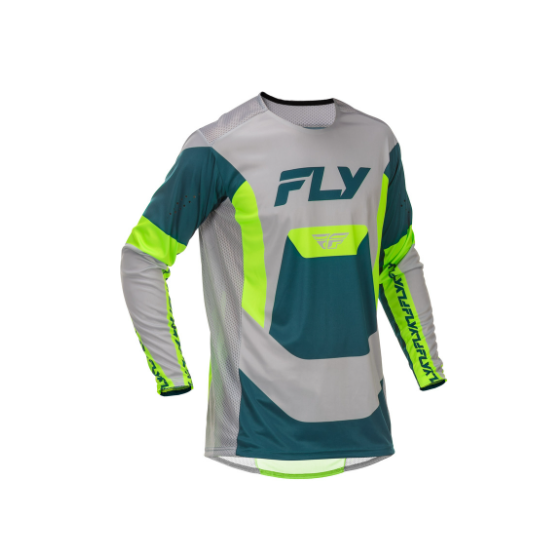 Мотокрос блуза FLY RACING Lite- Grey/Lime/Teal